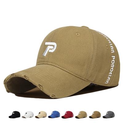 Hole Letter Embroidery Baseball Cap Outdoor Cap for Men Women Ponytail Panama Cap Snapback Hat Sun Visor Hats Fishing Hat Peak Cap
