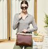 Women's Genuine Cowhide Leather Handbag - Handmade Shoulder & Crossbody Bag with Metal Buckle