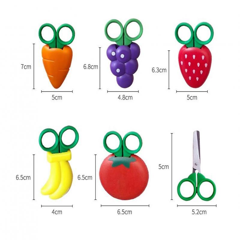 Refrigerator Magnet Fruit Shape Small Scissors Children's Scissors Strawberry Banana Grape Kitchen