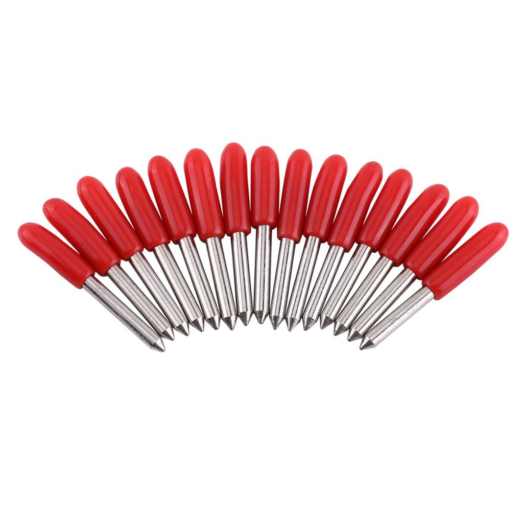 15pcs Cutting Blade 45 degrees  Knife For Plotter Vinyl Cutter Red Cap