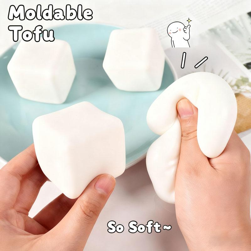 Squishy Tofu Stress Relief Toy Automatic Shape Recovery Soft Fidget Toy For Autism Adhd Anxiety Stress Relief