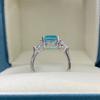 Tancise Jewelry Synthetic 8 * 12 Palaiba S925 Sterling Silver Ring
