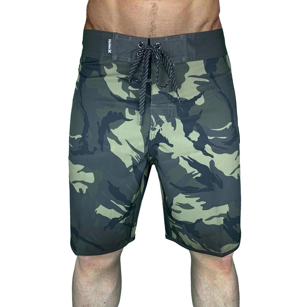 

Quick-Dry Camouflage Elastic Beach Shorts - Army Green 32 армія зелений колір