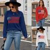 Pull Mode Col Rond pour Femme Automne/Hiver 2025 Style Européen et Américain pour Pâques et le Jour de l'Indépendance