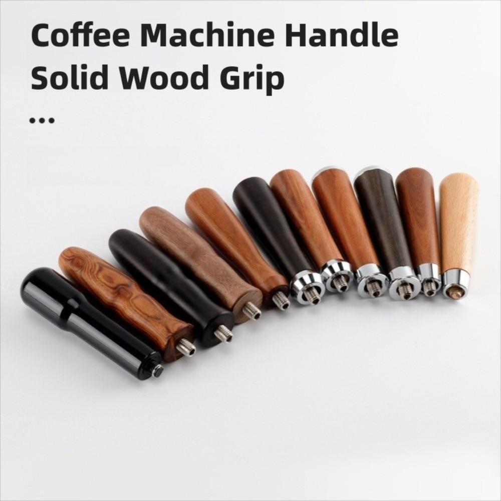 M10 Coffee Portafilter Handle Revolving for 51/53/58mm Filter Holder Handle Barista Tools Solid Wood Wooden Handle Cafe Supplies