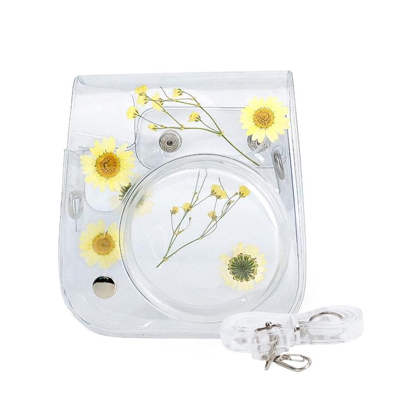 for Mini 11 Crystal Transparent Protective for Case Cover Bag Instant Camera Bag for Shell with Strap Replacement
