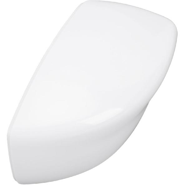 Side Mirror Cover Exterior Rearview Wing Mirror Housing Cap Unpainted White Replacement for Sentra 2012-2019 (without Turning Light Version) Right