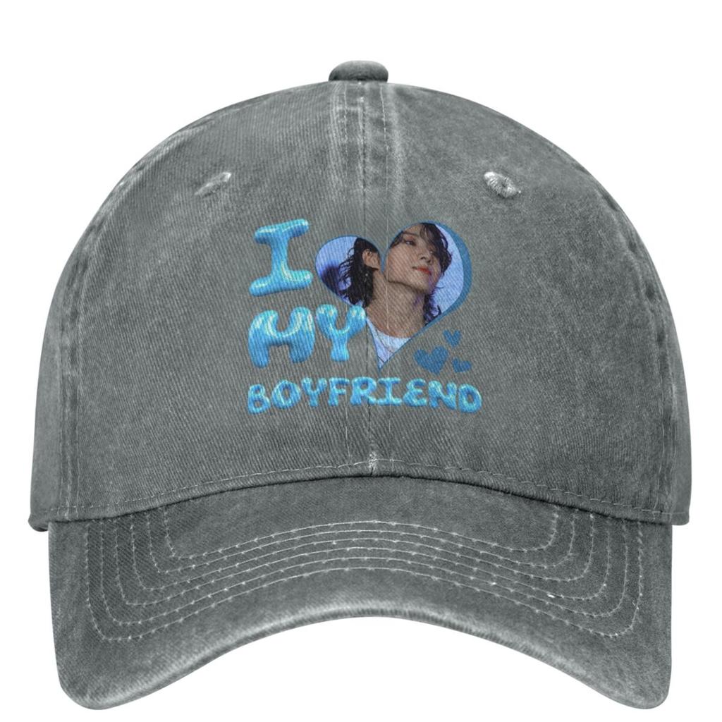 I Love My Boyfriend Jungkooks Baseball Cap Y2k Cool Couple Women Trucker Hat Sunshade Kpop Rock Snapback Cap Gift