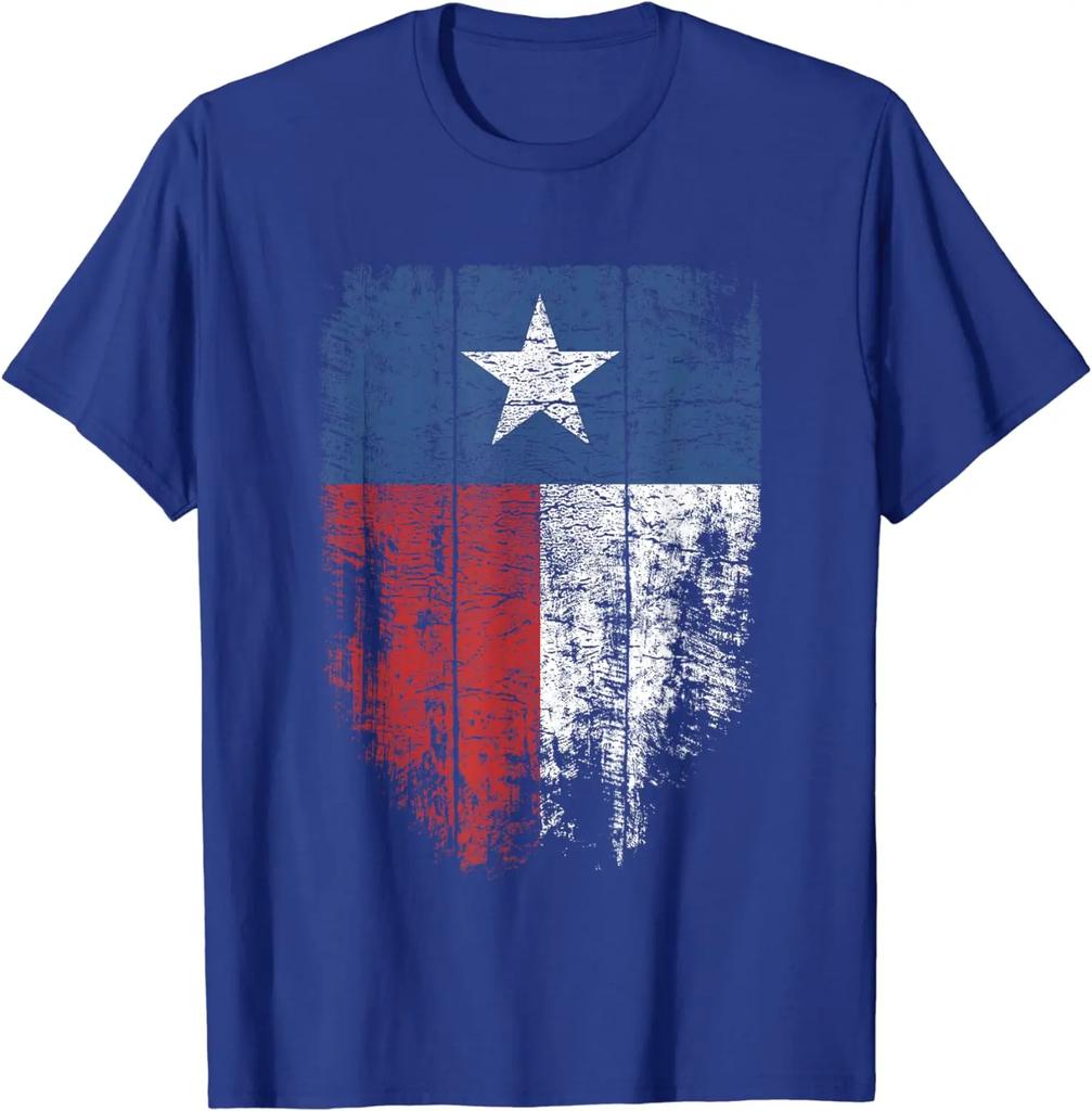 Distressed Texas State Flag TShirt 100 Cotton ONeck Summer Short Sleeve Casual Mens Tshirt Size S3XL
