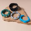 European and American blue smudged acrylic bracelet niche retro exaggerated bracelet personality fashion design sense jewelry