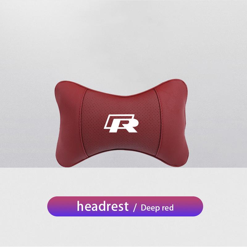For VOLKSWAGEN VW Car Accessories Seat Headrest Auto Logo Neck Pillow For Volkswagen VW Polo Golf Tiguan Passat Touareg Magotan