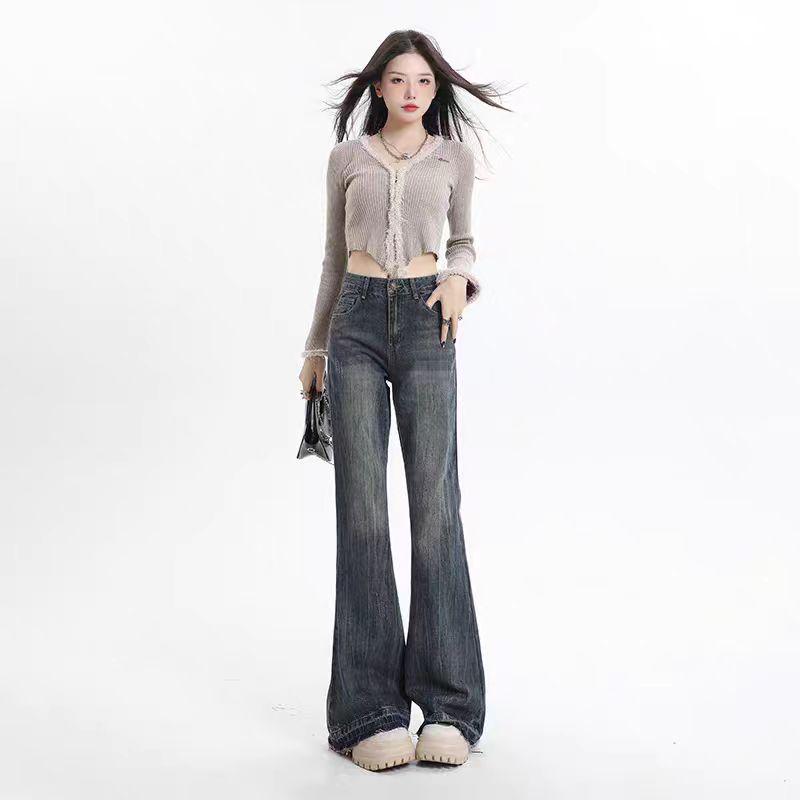 

2025 Autumn Women s High Waist Slimming Flared Jeans Double Extra Large