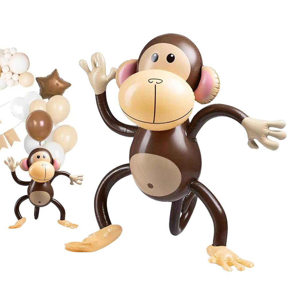PVC Inflatable Monkey Balloon Inflatable Animal Monkey Toy Kids Happy Birthday Party Decors Kids Favor Monkey Ballon Photo Props