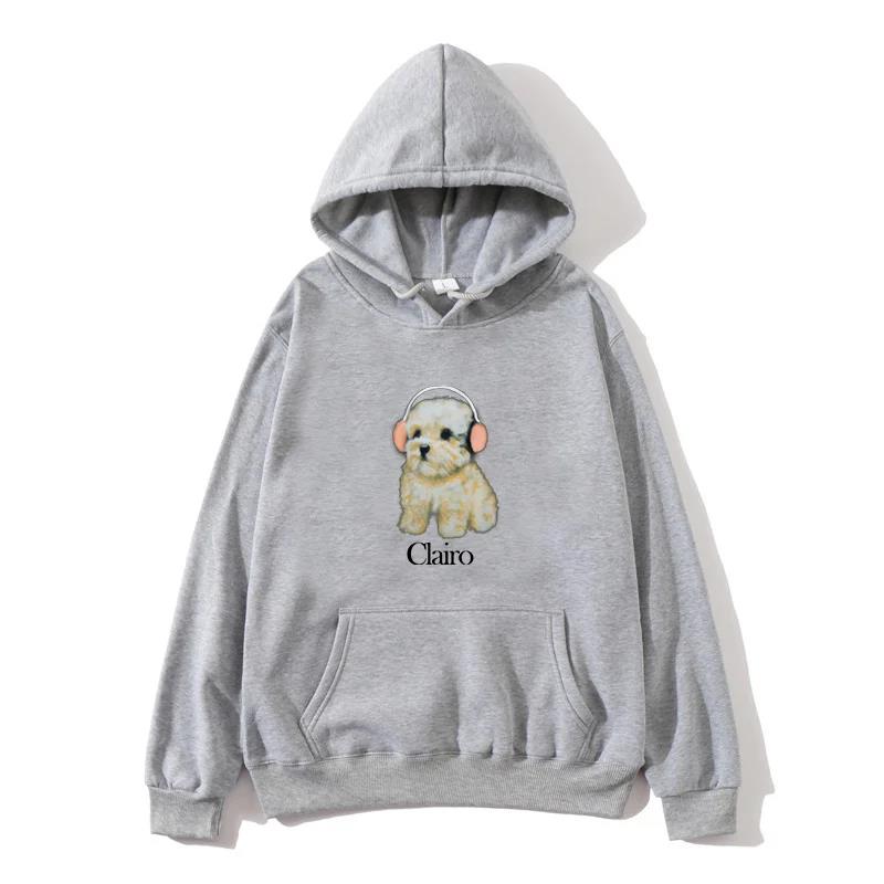 Men's and Women's Top Hooded Sweatshirts Fun Dog Pattern Clothes Harajuku Fashion Hoodies Autumn Winter