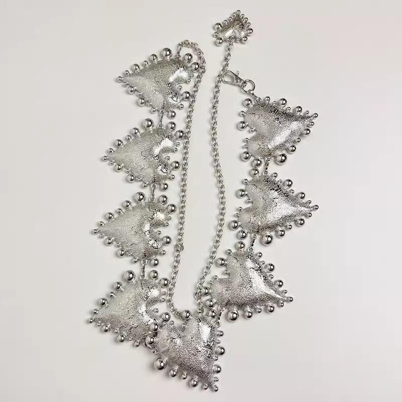 Französischer Stil Retro Kleiner Duft Übertrieben Große Liebe Fransen Taillenkette Damen Mit Kleid Verziert Metallkettengürtel