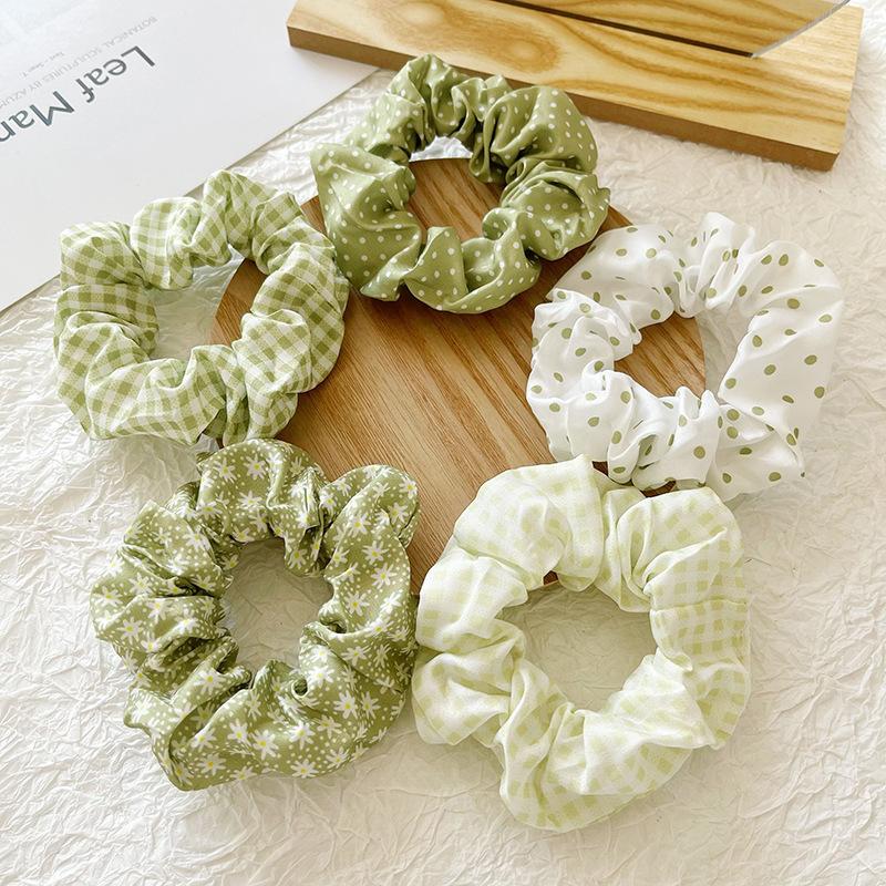 

5 шт., тканевые эластичные резинки для волос с французским принтом для женщин, резинка для волос, резинка для волос, резинки для волос, аксессуары для волос