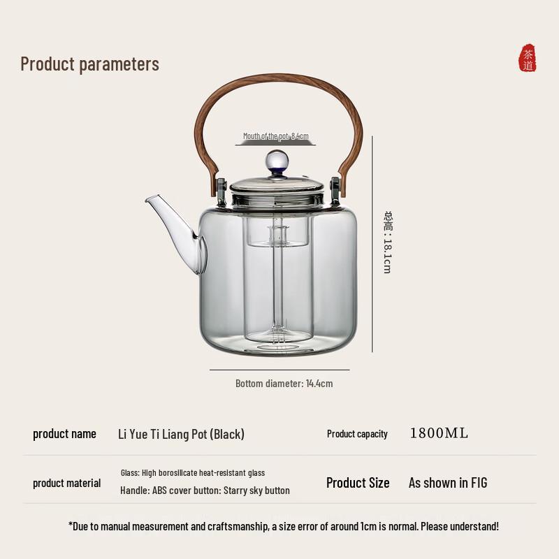 High Borosilicate Glass Integrated Teapot & Kettle with Infuser