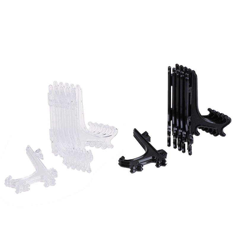 12 Bucăți Suport de Afișare Șevalet Suport pentru Farfurie Imagine Foto Artă Plastic Pliabil