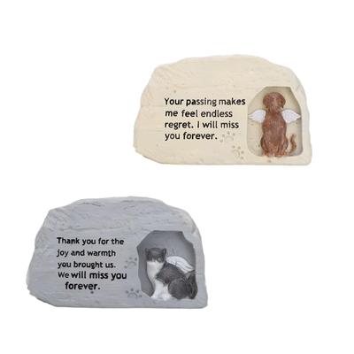 Pet Urn Stone Pet Memorial Stone Loss Pet Sympathy Gift Backyard Memorial Decoration for Lawn Garden Outdoor Home Indoor