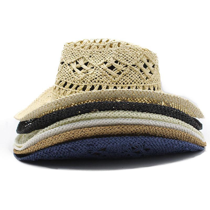 Maranta Handwoven Hollow Out Denim Sun Hat With Wide Brim For Summer Sun Protection