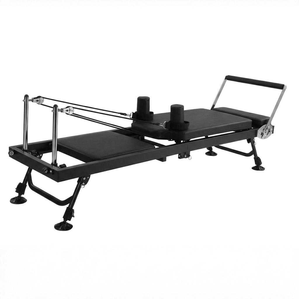78 In Smooth Glide Carriage Reformer with Springs Resistance Movable Fitness Equipment 300 LBS Capacity for Home And Studio Use