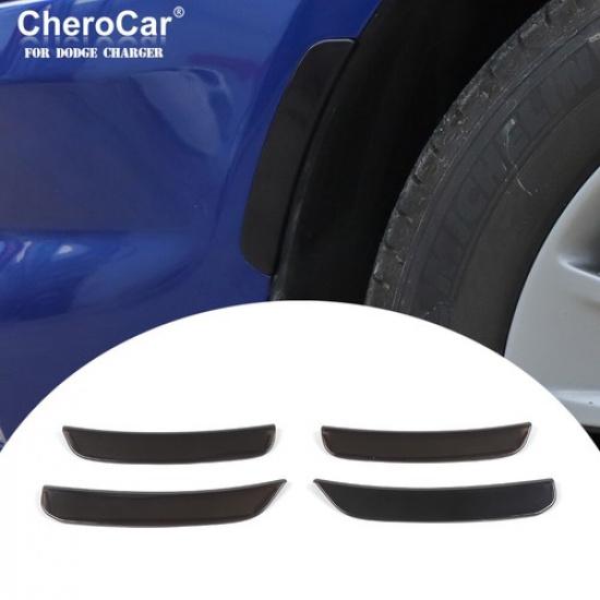 Smoked Black Exterior Side Wheel Eyebrow Light Cover Trim For Dodge Charger 15+