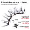 Natural Soft 3D Magnetic False Eyelashes Kit with Magnetic Clip Reusable Easy-On Eyelashes