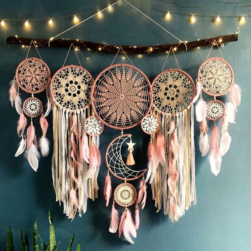 

Nordic Wind Chimes 5 Ring Retro Wind Bells Handmade Crafts Эстетика Wind Bell Decorations Living Wall Room Decor Accessories