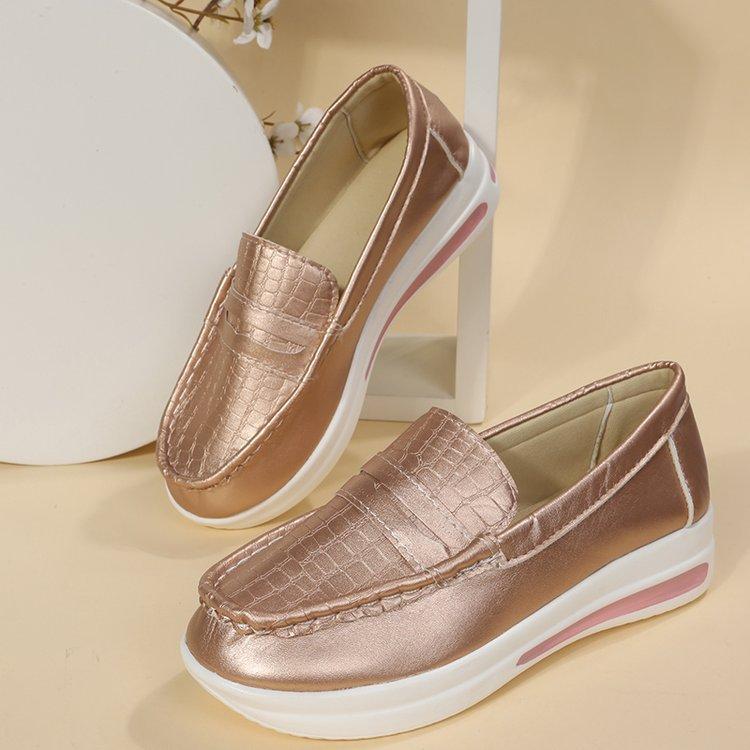 Shoes for Women Autumn Winter Fashion Platform Wedges Comfortable Slip on Round Toe Flats Zapatos De Mujer Plus Size 36-43