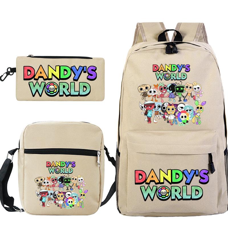 Dandy's World Game Merchandise Printed Primary and Secondary School Schoolbag Three-piece Popular Children's Backpack