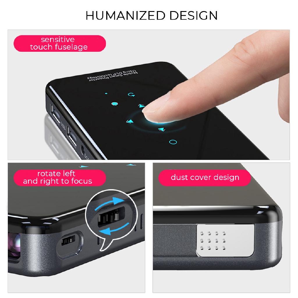 30-200inches HD 1080P Micro WIFI Bluetooth LED Projector Home Theater Android 7.1 2.4G/5G Max 4K HD DC 5V