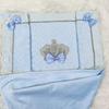 Dreamy Fairy Tale Style 3D Rhinestone Crown Embroidered Lace Soft Dot Fleece Baby Warm Blanket
