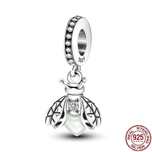 925 Sterling Silver Magic Color Chameleon Luminous Series Beads Suitable Fit Bracelet Charm Ms Jewelry Gift 