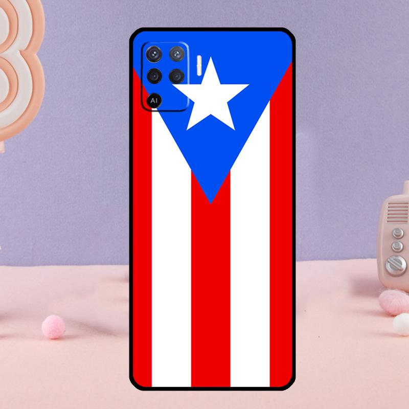 Puerto Rico Flag Phone Case For Oppo A58 A18 A38 A78 A98 A17 A77 A80 A40 A60 A16 A76 A96 A74 A94 A54 A15 A57S