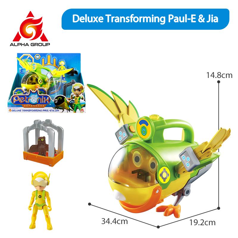 PETRONIX DEFENDERS Unità Medica Trasformabile Deluxe ed Emma Modalità 2-IN-1 con 2 Figure, Occhio Luminoso, Ruota Mobile Anime Giocattolo per Bambini Regalo