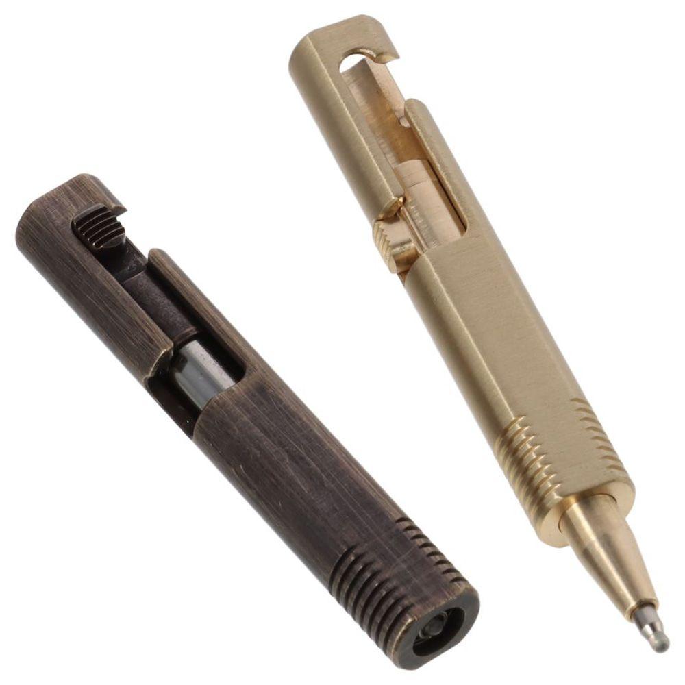 Mini Brass Pen Pocket Ballpoint Pen Signature Pen Small Bolt Action Ballpoint Pen Refillable Retractable Pens