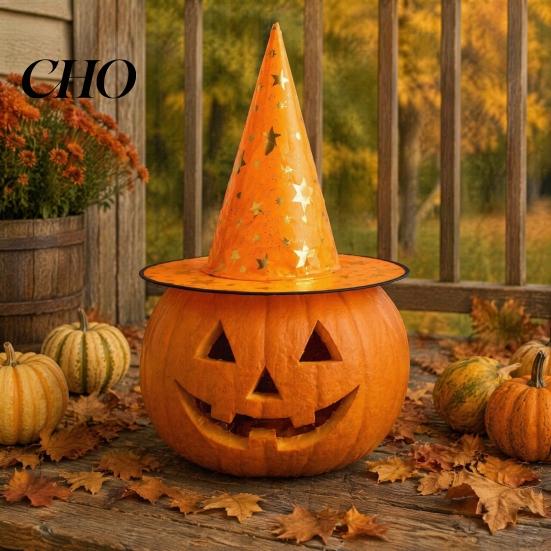 Cosplay Witch Hat Halloween Wizard Hat, Adult Kids Cone with Spider Party Accessory Web Star Decor, Gothic Costume Prop, Trick or Treat Black