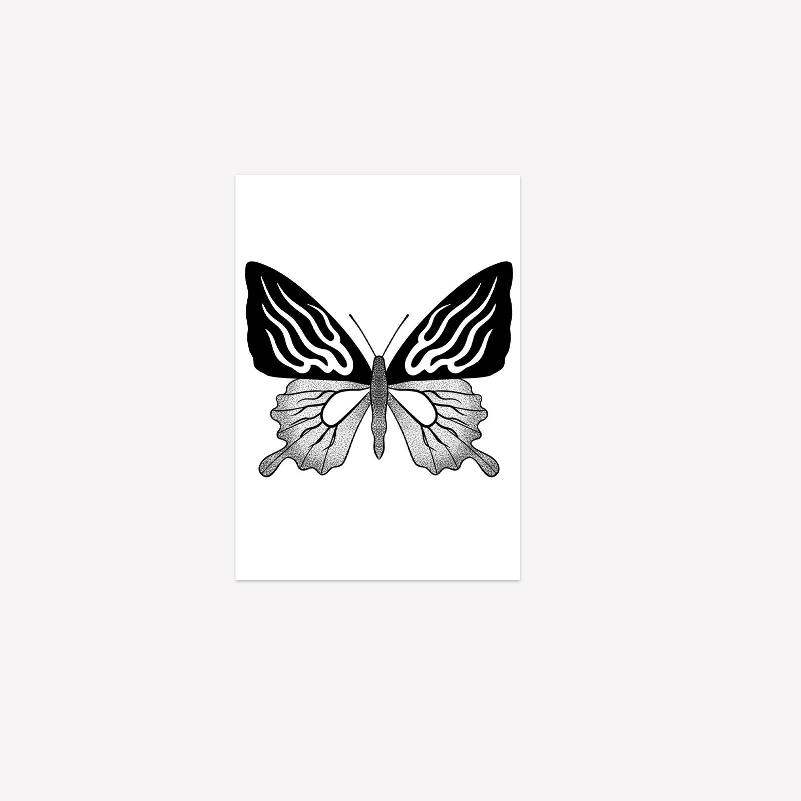 

High-Value Babes Personality Sweet And Cool Pure Desire Wind Butterfly Tattoo Sticker Lasting Waterproof 7*10