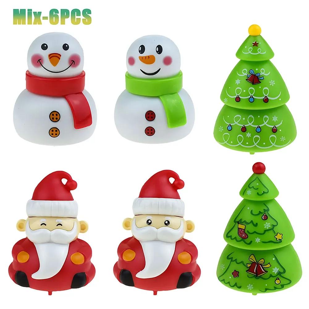 

Christmas Pull Back Toy Car Set Santa Snowman Tree Shapes Colorful Stocking Stuffers Party Gift Birthday Holiday Game for Kids 1Set-6PCS