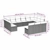 VidaXL Garden Lounge Set with Cushions 13 Pcs Black Wicker 3250225