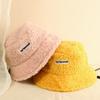 Women Warm Caps Embroidered Letters Outdoor Windproof Fashion Autumn Fisherman Cap Bucket Hat
