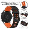 WOCCI 18mm Silicone Rubber Watch Quick Replacement Strap with Black Buckle Band, Release, Two-Tone, Black/Orange