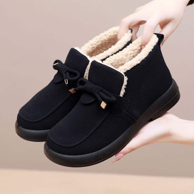 Cotton shoes women's Korean version Doudou shoes short snow boots four seasons warm Mao Mao shoes soft sole non-slip