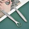 Removing Bad Breath Tongue Scraper Silver Tongue Scraping Brush Oral Cleaner Tools  Oral Care