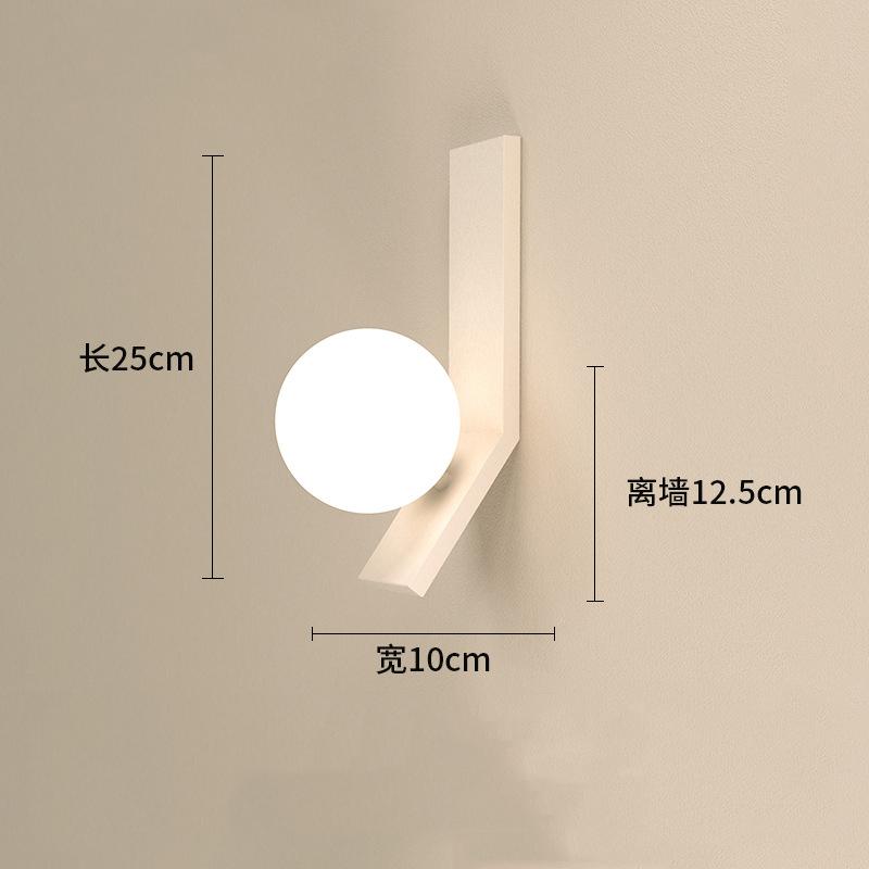 Nordic Frosted Acrylic Ball LED Wall Light for Living Room Interior Bedroom LED Wall Lighting Fixture With 9W Light Source