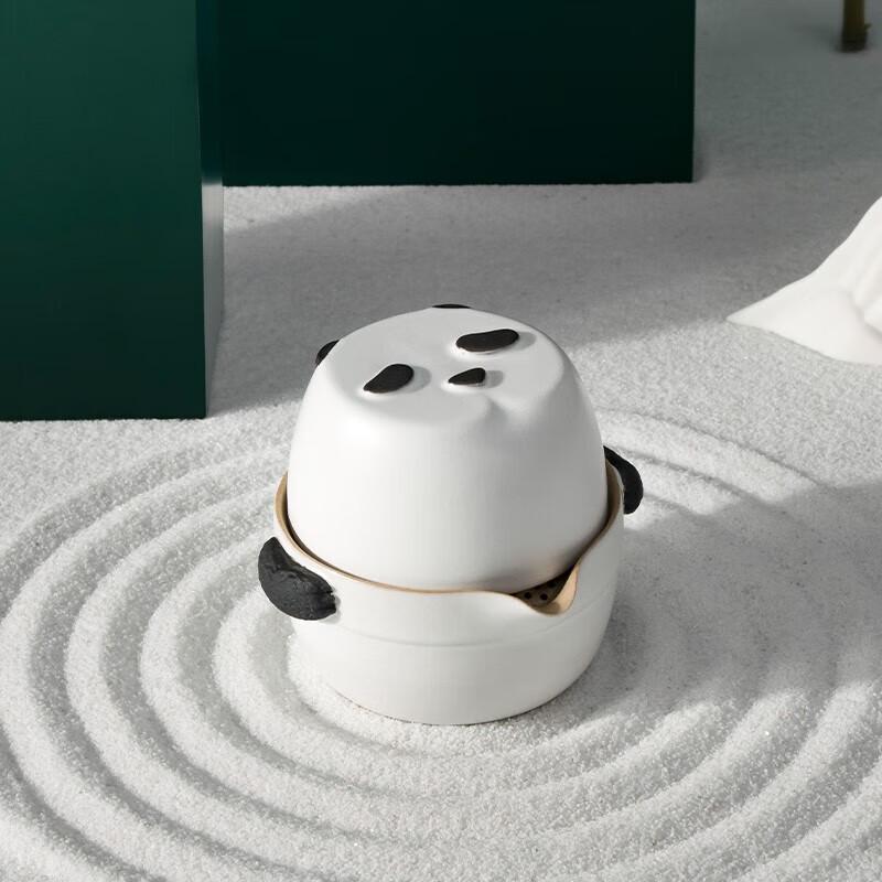 

Wanqiantang Portable Ceramic Panda Travel Tea Set