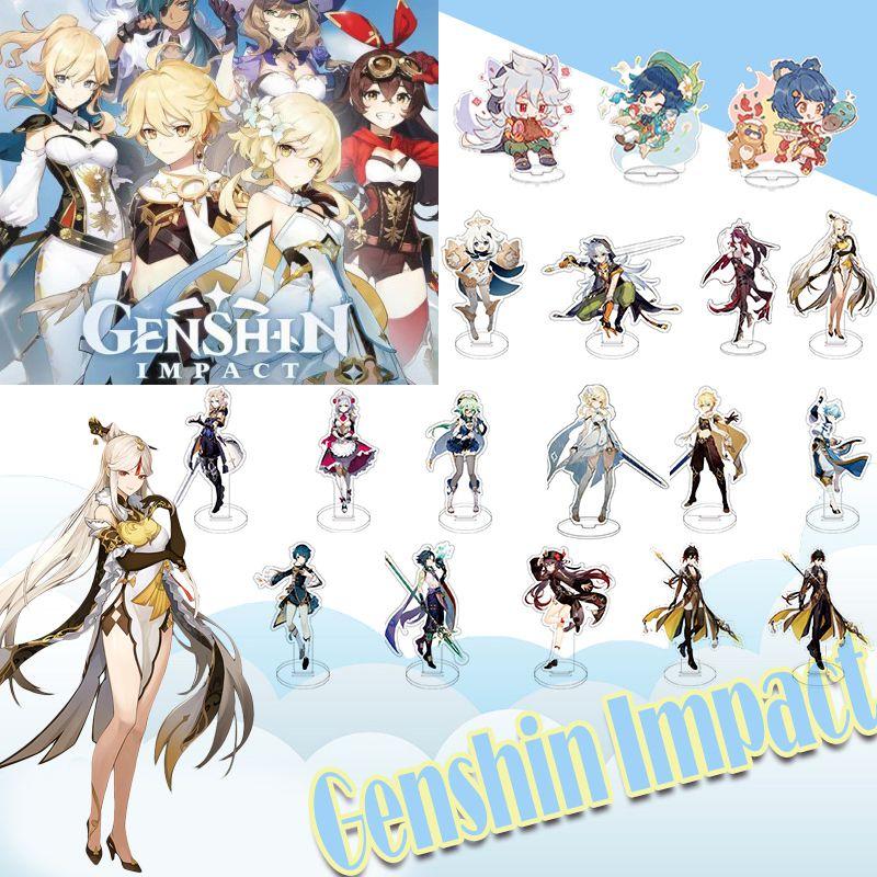 Genshin Impact Barbatos Keqing Barbara Hutao Acrylic Figure Stand Ideal For Decor