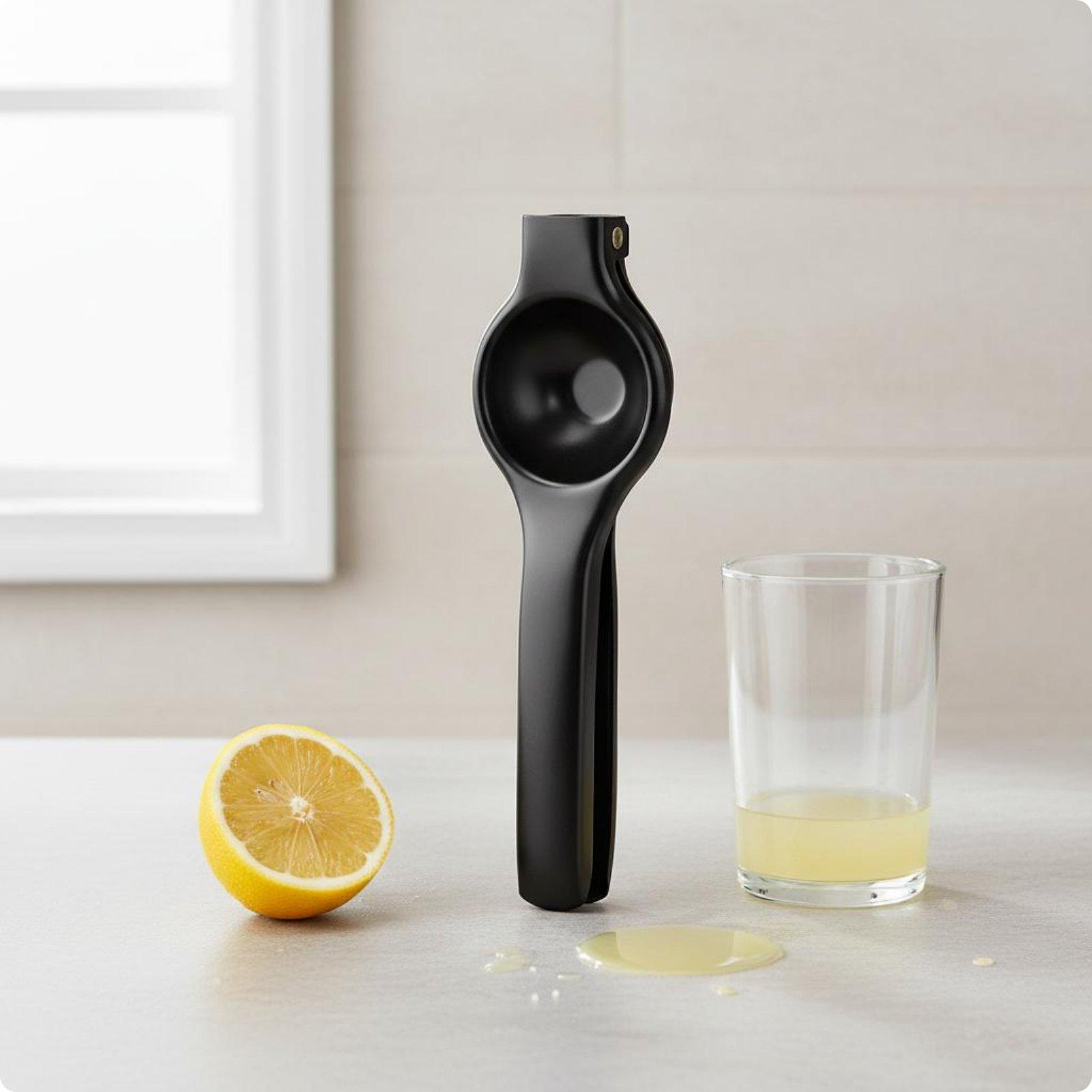 Stainless Steel Lemon Juicer Sturdy Lemon Juicer Manual Citrus Juicer Rust Resistant Hand Press Juicer Saves Space чёрный