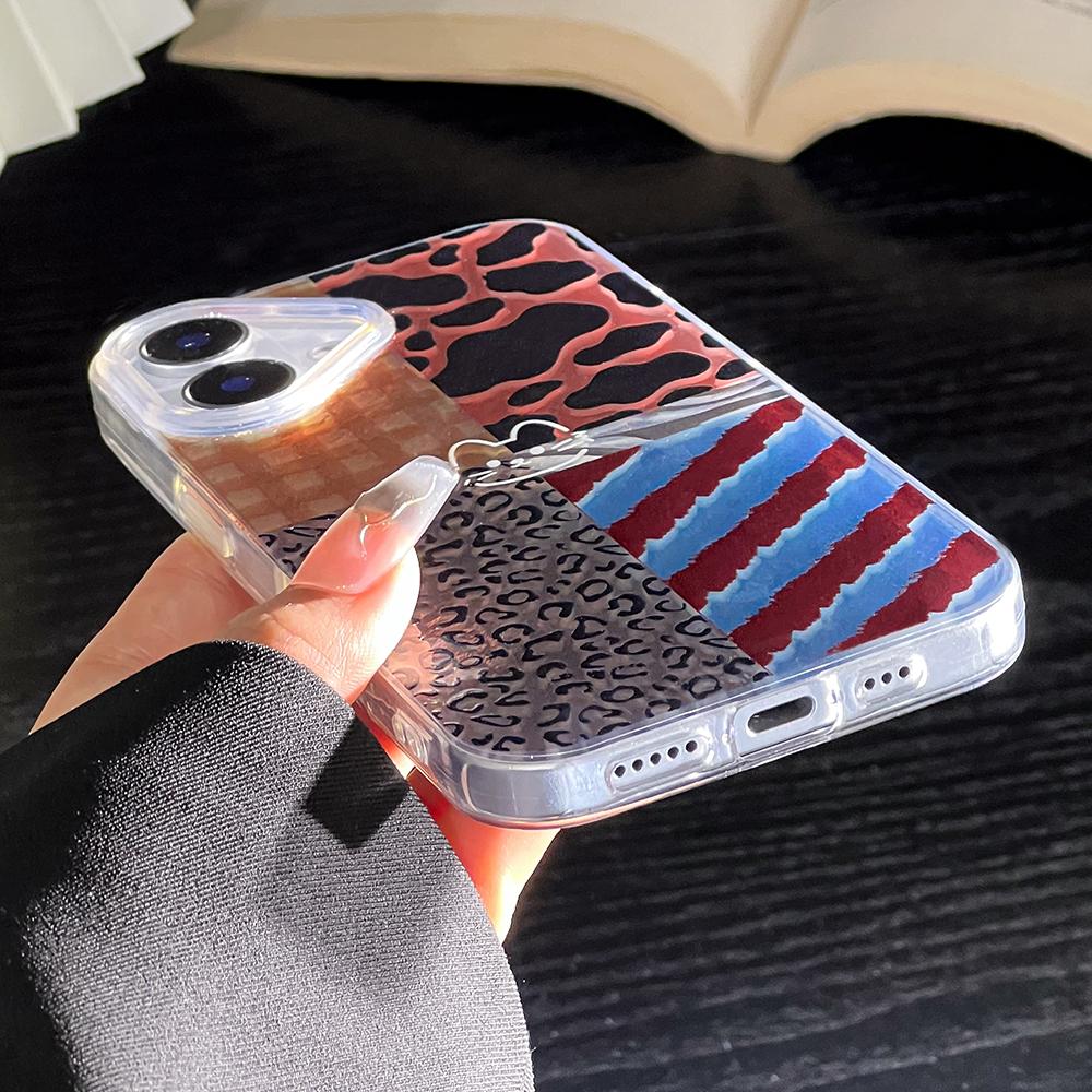 Phone Case for iPhone 11 13 16 Pro Max iPhone 14 15 Pro Max 12 13 Pro Max 16 Plus  13 Pro 14 Pro Glacier Pattern High-grade Color