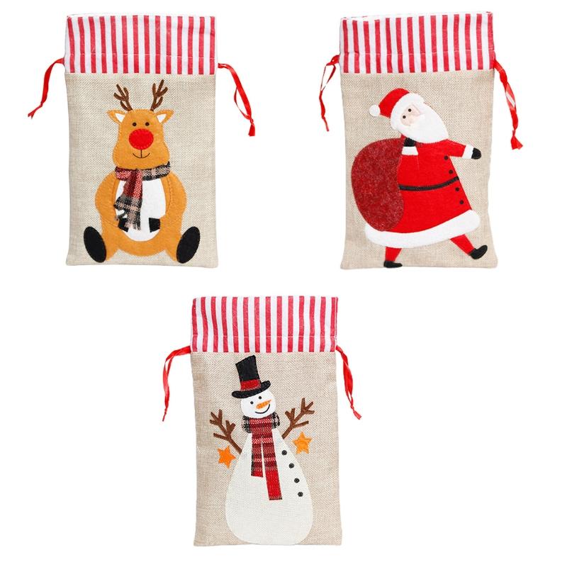 Xmas Gifts Wrapping Bags Candy Bags Christmas Wrapping Bag Party Favors for Creative Photo Props Decor Holiday Supplies